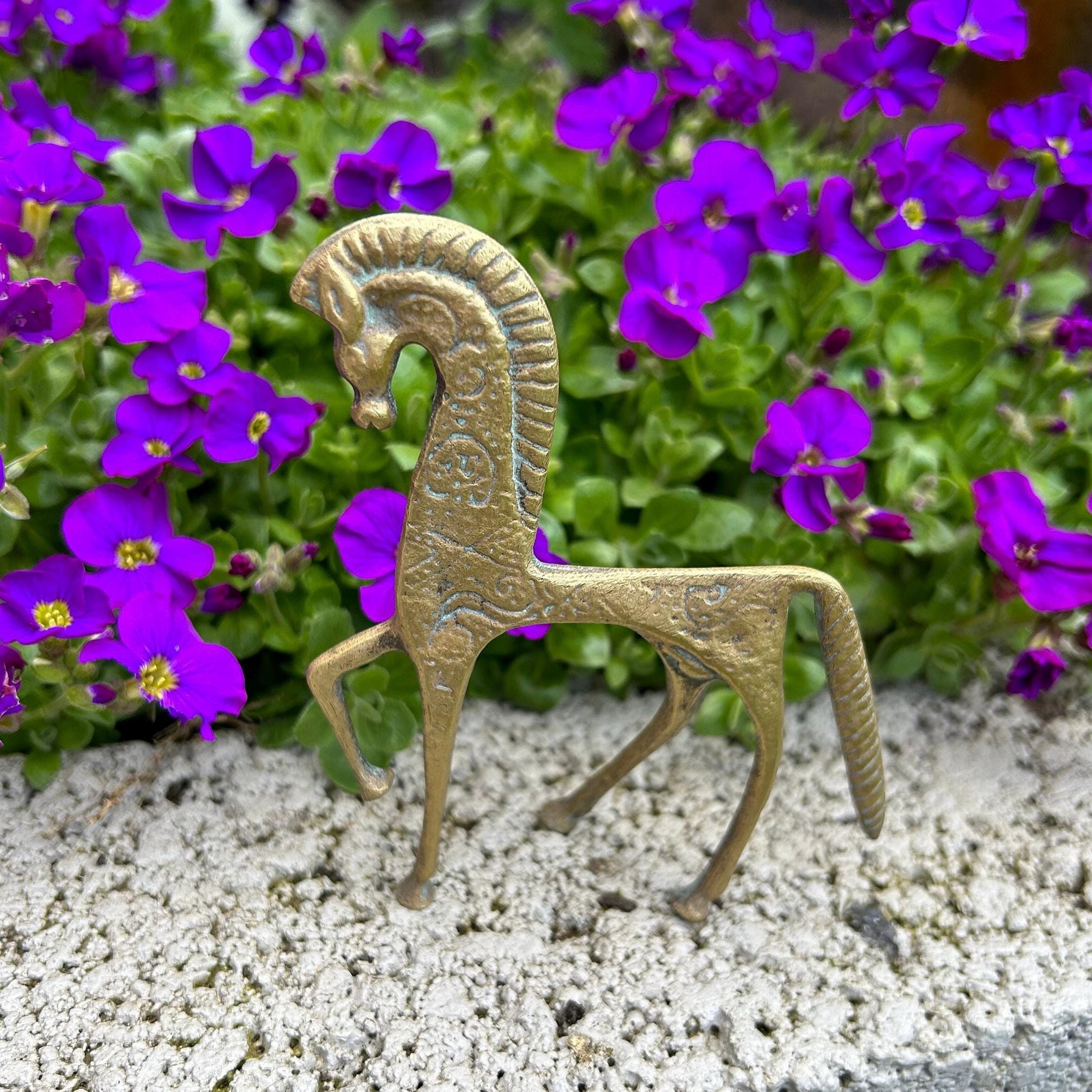 Vintage Mid Century Frederick Weinberg Style Petite Solid Brass