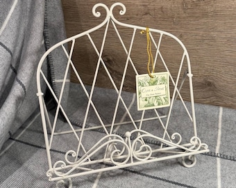Vintage Traditional Green Metal Scroll Design Cook Book Stand | Recipe ...