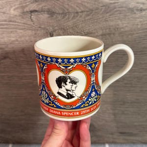 Vintage 29 July 1981 Etruria Wedgwood Royal Wedding HRH Prince Charles & Lady Diana Spencer Special Edition Mug | 80s Royalist Collectibles