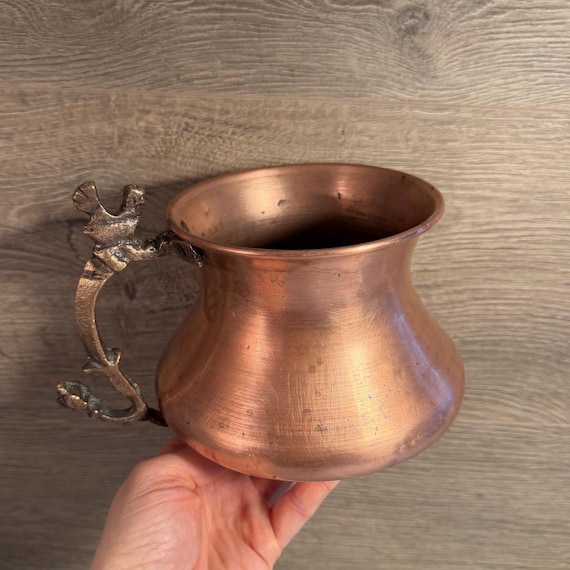 新品未使用38-kt THE COPPER OLDMOUNTAIN ver. Vintage Bronze Bird Handle Copper Tankard | Rustic Middle Eastern