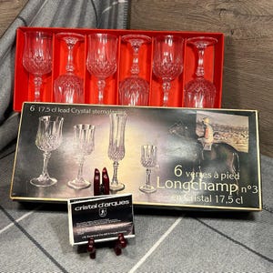 ヴィンテージ クリスタル ダルク ロンシャン No3 純正鉛クリスタル ステム グラス 17.5cl | フランス製バーウェア | レトロ フレンチ ドリンク トロリー グラス