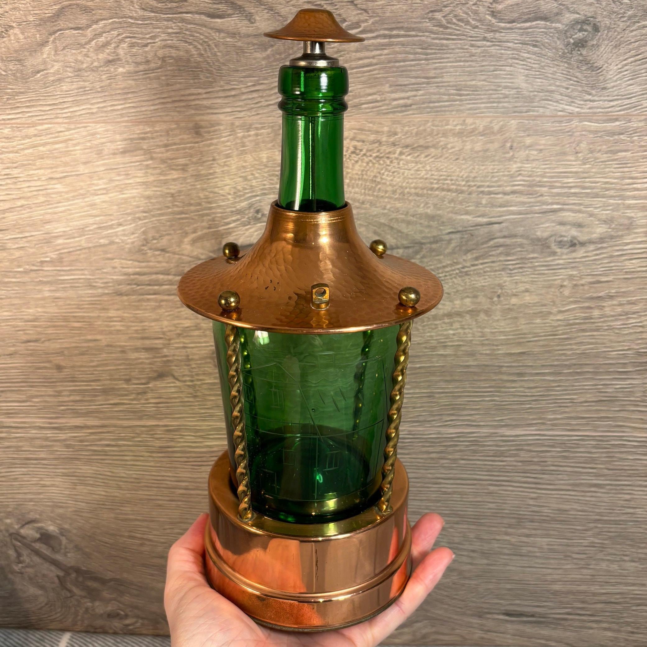 Carafe à Liqueur Années 50 – Style Art Déco Avec Tourniquet Et Verres – États-Unis
