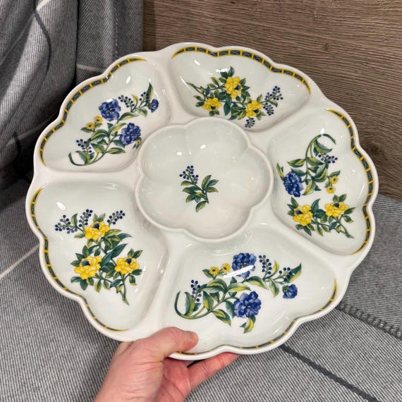 Vintage 1993 Rio Royal Worcester Fine Porcelain Large Round Floral