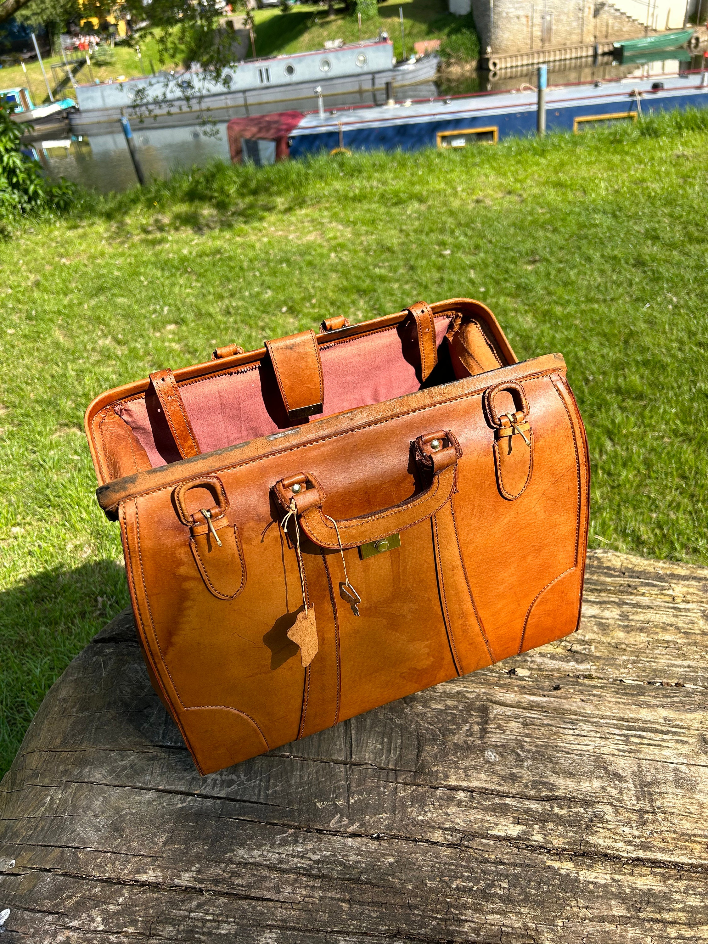 Leather Doctor Gladstone Bag - Monalisa - Domini Leather
