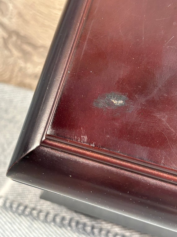 Vintage Large Rectangular Burgundy Colour Jewelle… - image 10