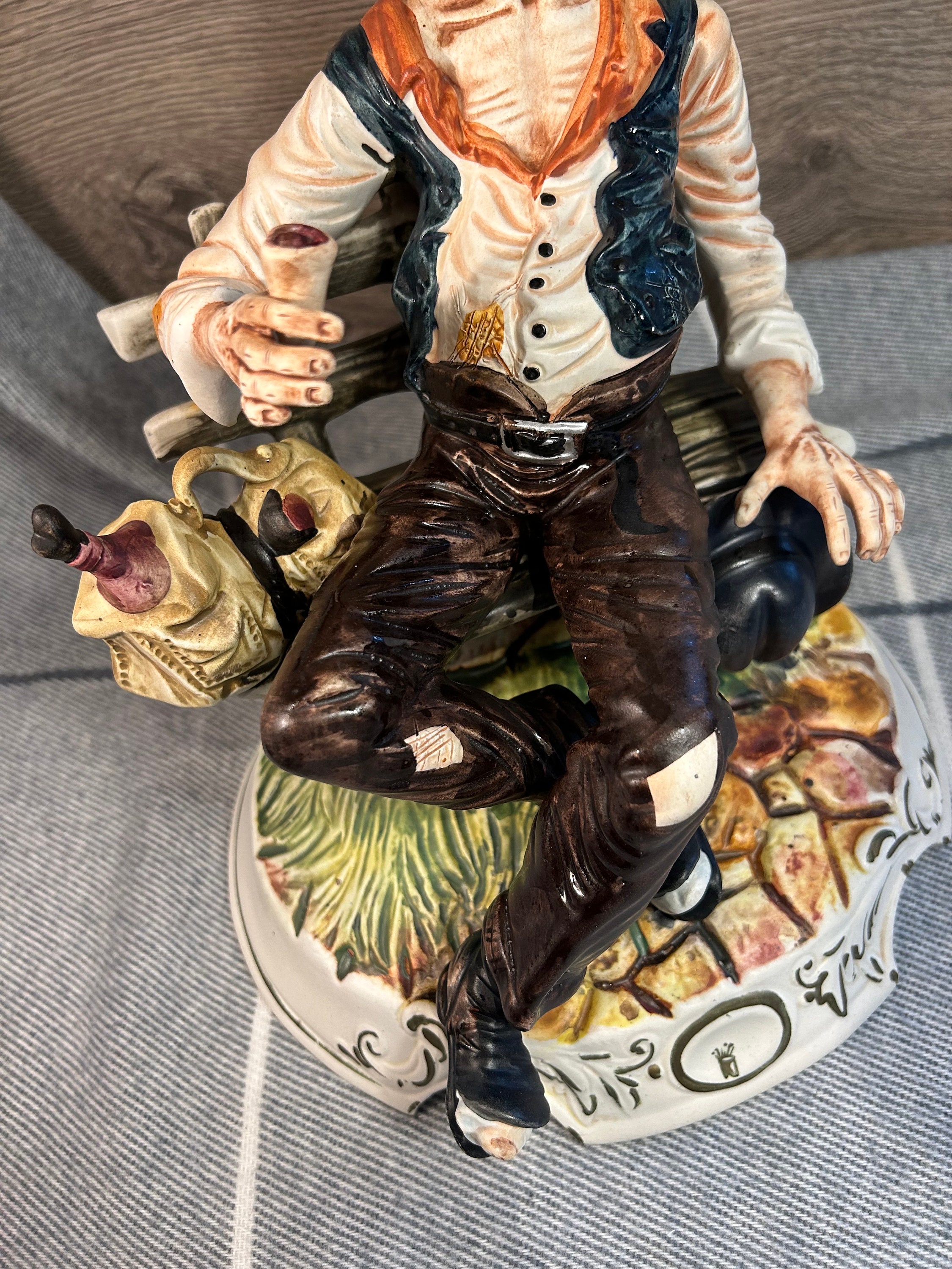 ヴィンテージのコレクターズアイテム、カポディモンテの大型磁器