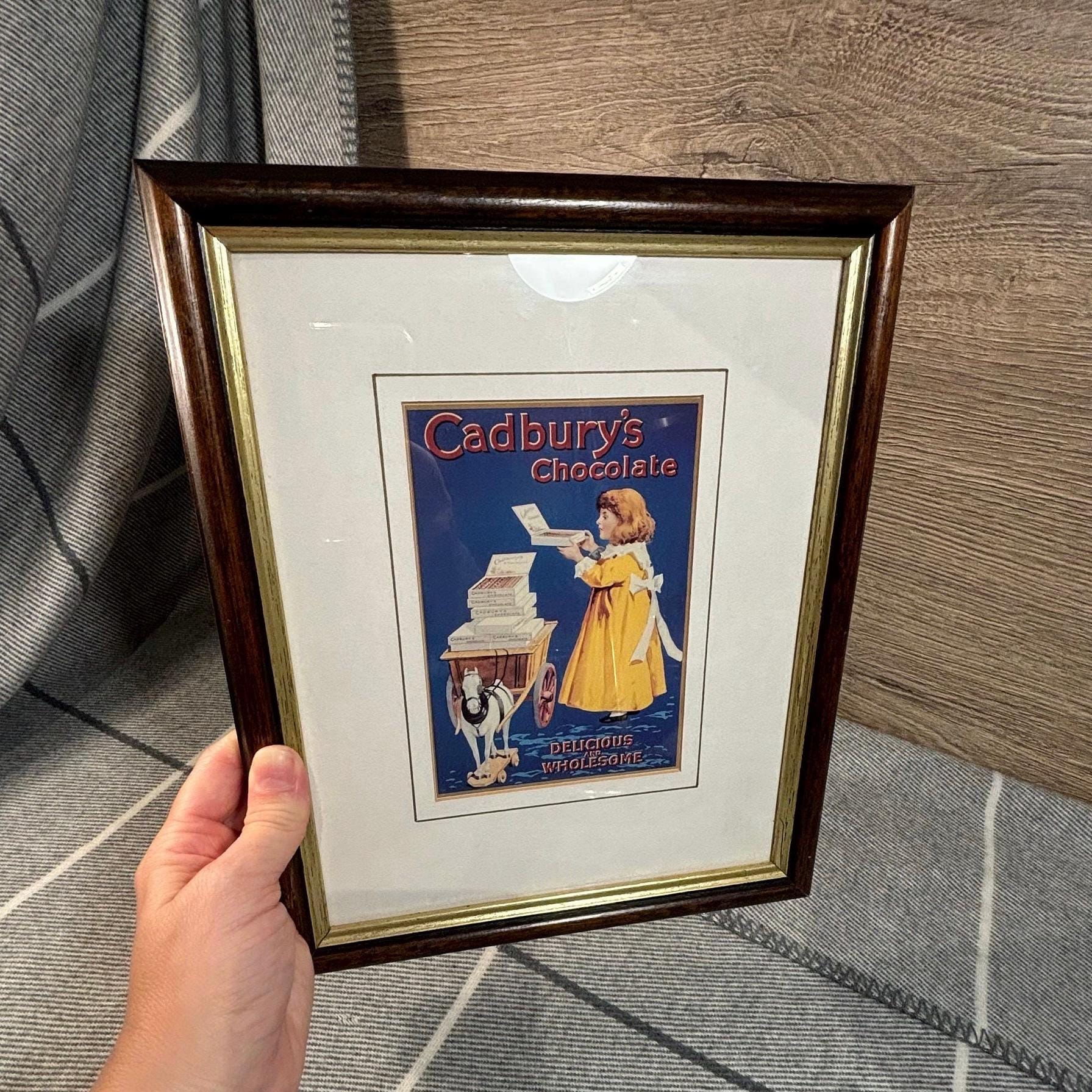 Vintage Cadbury's Chocolate Delicious and Wholesome Framed Mounted