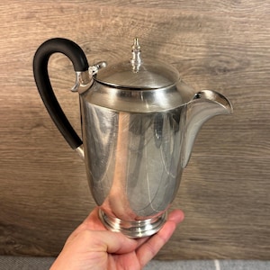 Vintage Hawksworth, Eyre and Co Coffee Teapot | Collectibles Made in England | Silver Plated EPNS 13752 Pedestal Pot | Old English Tea Party