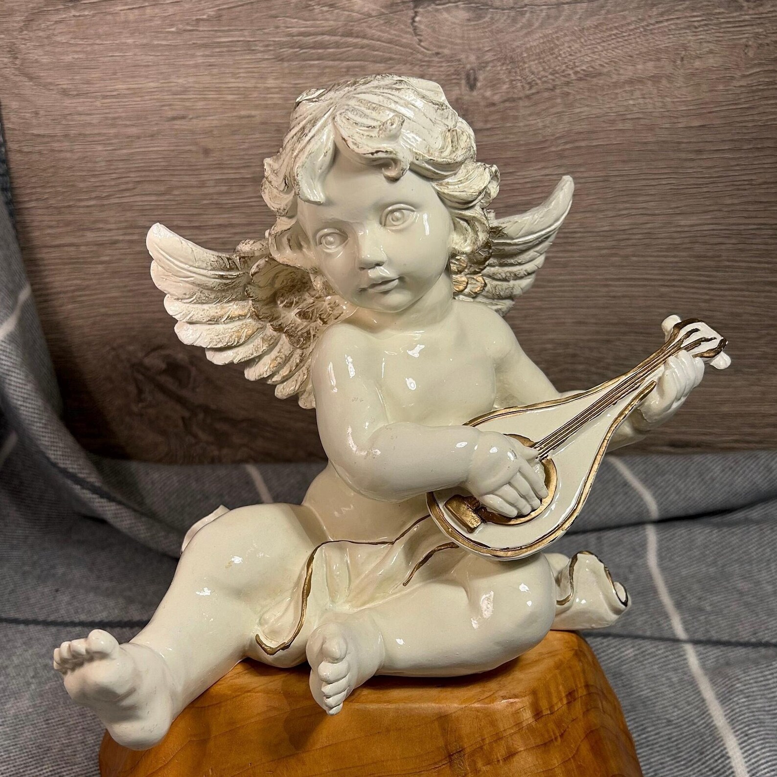 Vintage Rococo Style Era Large Cream off White Painted Chalkware ...