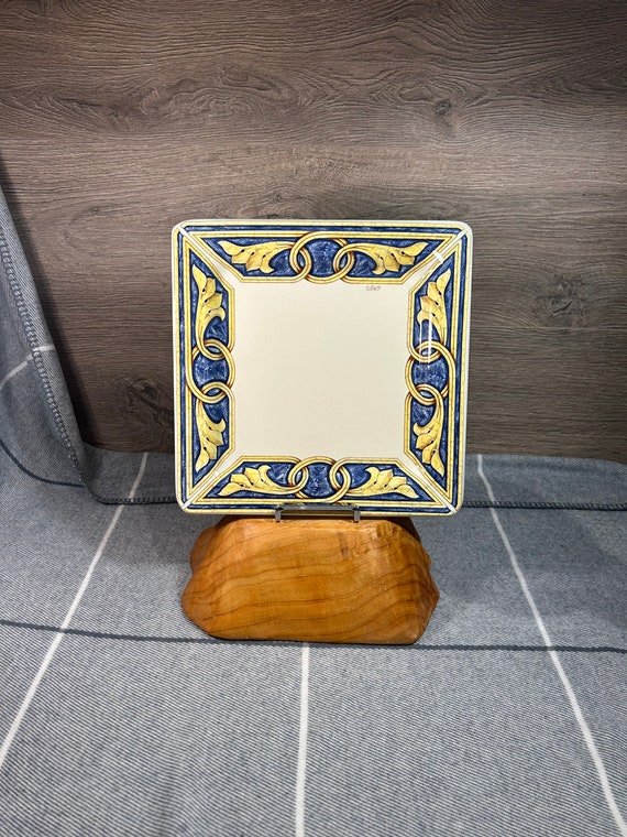 Vintage Made in Italy Tiffany Boutique Vajilla fina Plato cuadrado