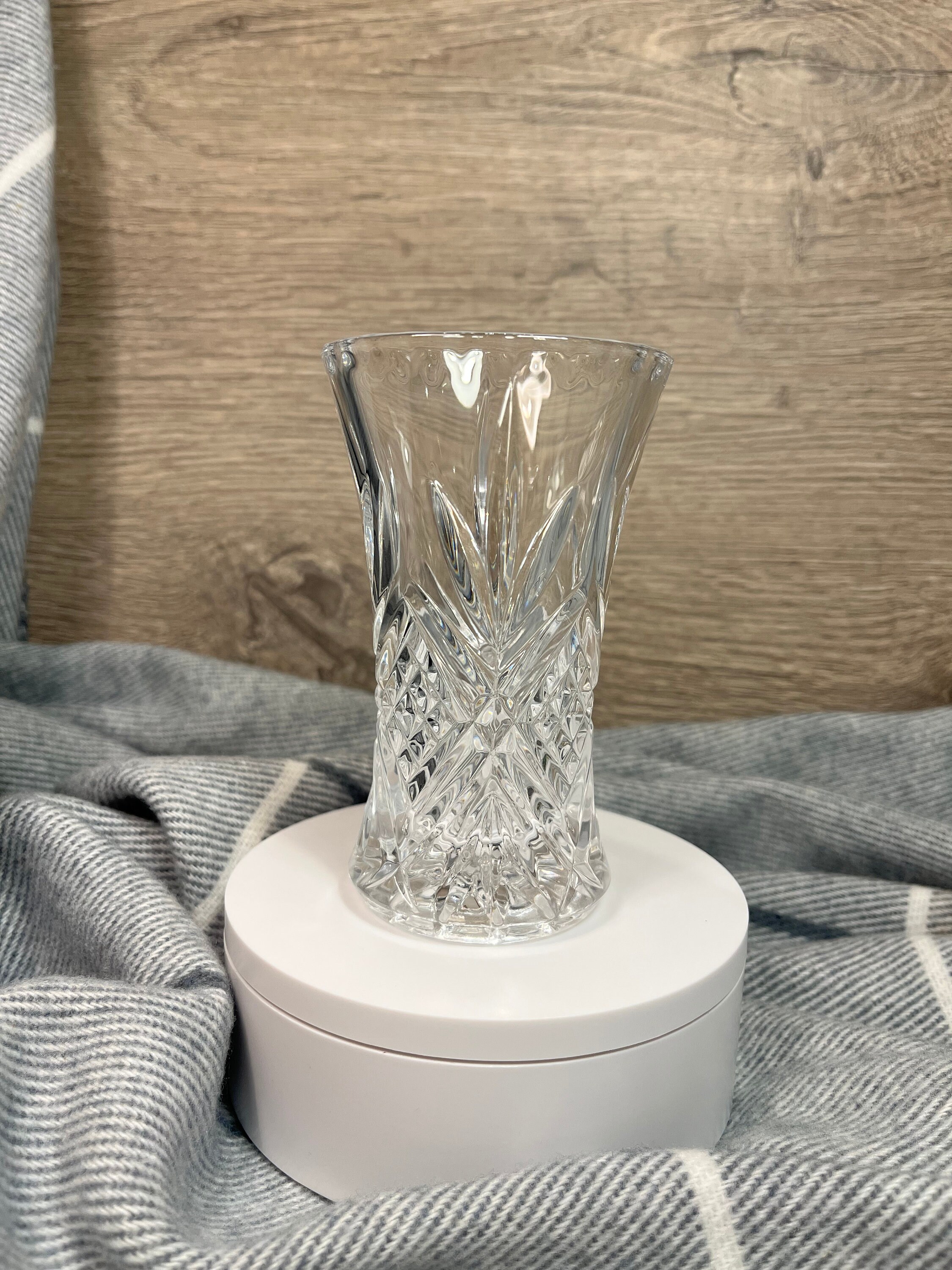 ボヘミアクリスタル チェコ 花瓶 芸術 ヴィンテージ レトロ （美