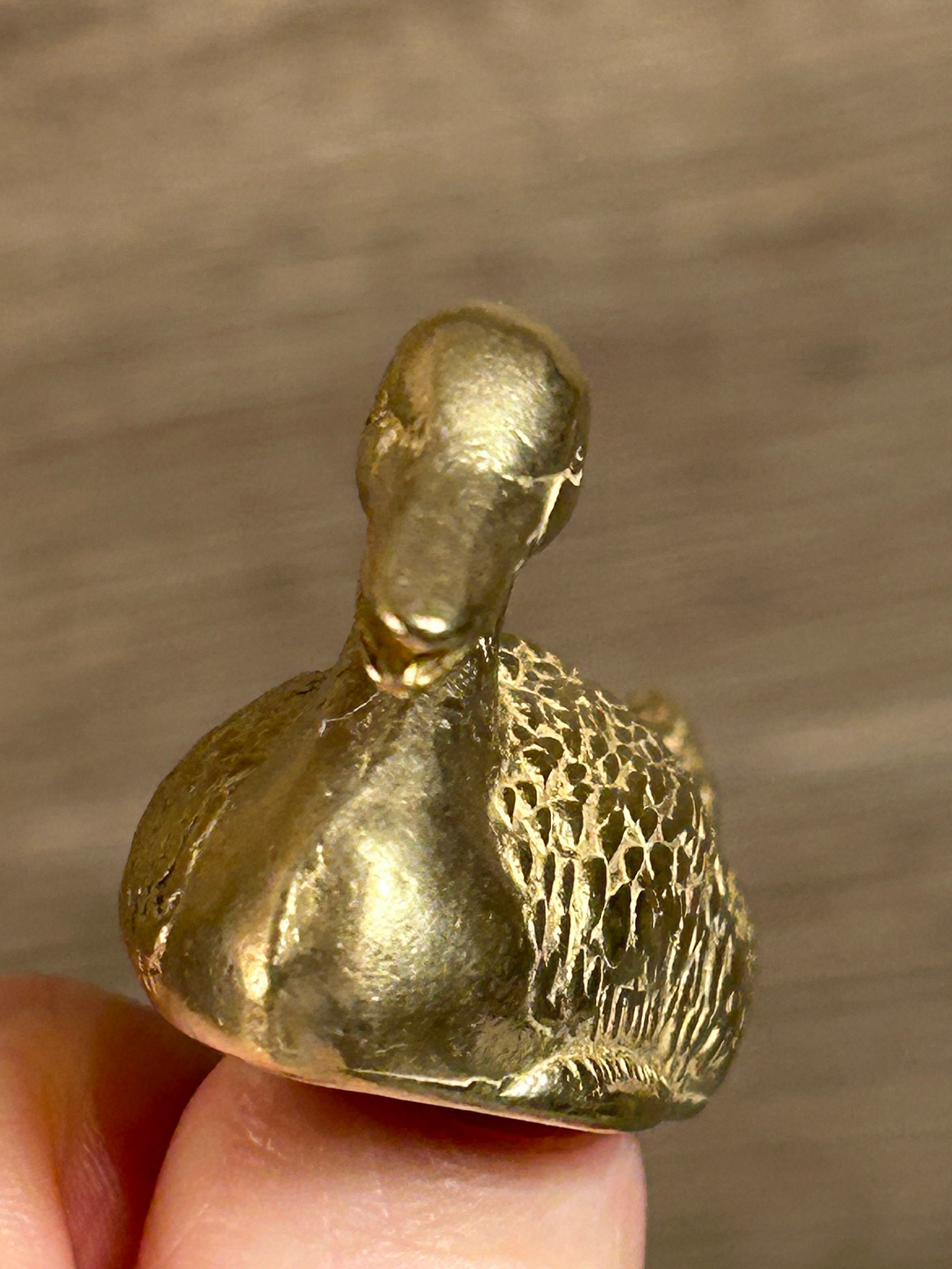 Kleine Messing-Statuen Als Deko – Tiermotiv (z.B. Ente), Für Schreibtisch, Regal Oder Als Geschenk
