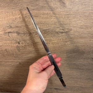 Abridor de sobres de acero inoxidable 2 en 1 vintage de Sheffield, Inglaterra, con hoja para bolígrafo / Elementos esenciales para escritorios de oficina retro de los años 50 / Decoración MCM de los años 50