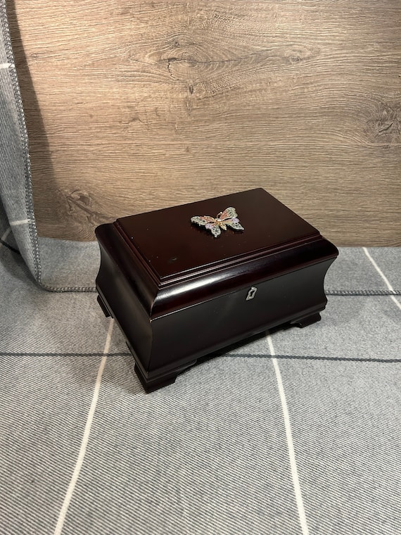 Vintage Large Rectangular Burgundy Colour Jewelle… - image 4