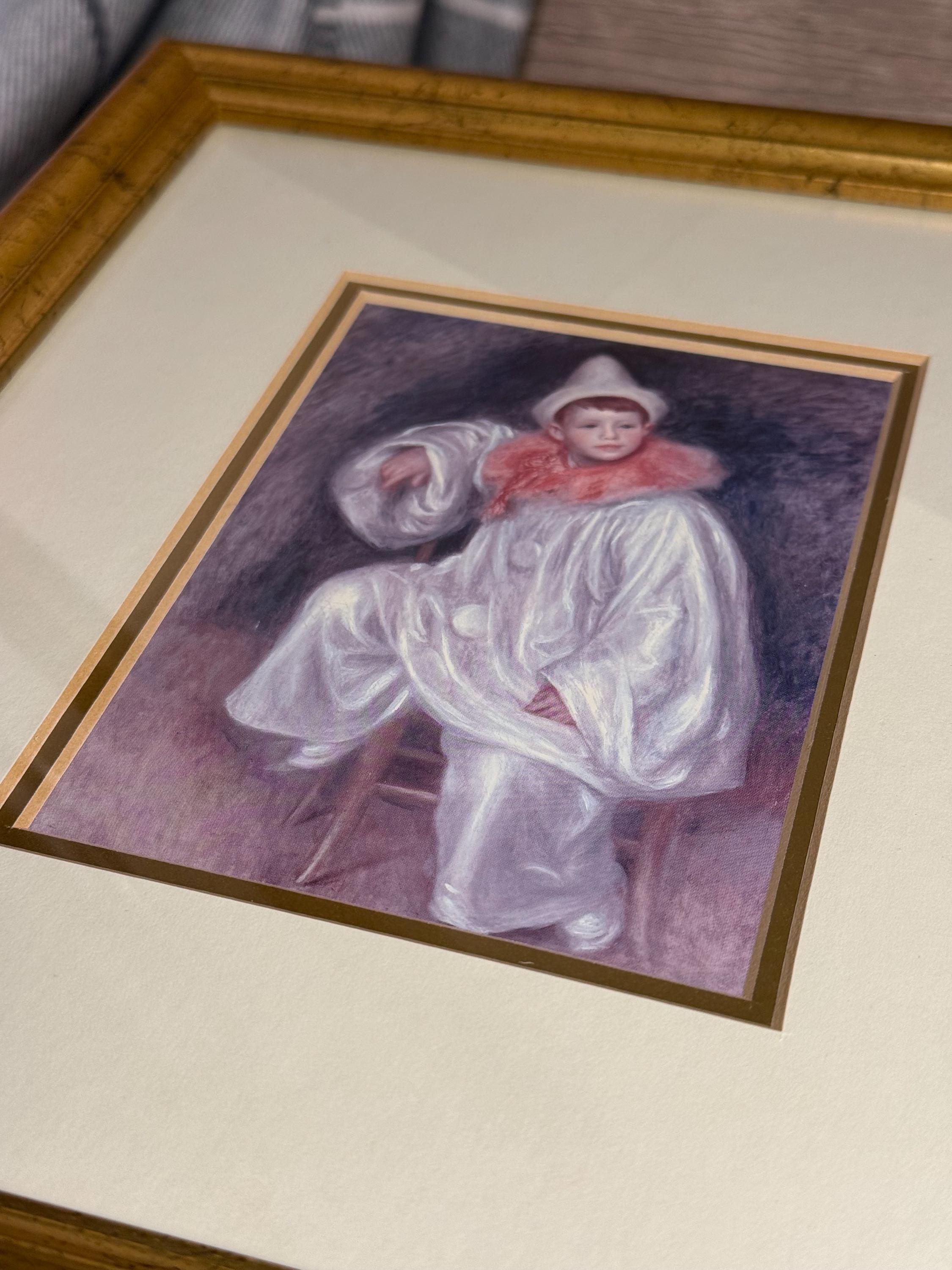 Vintage 1905 Le Pierrot Blanc Pierre the White Pierrot by Auguste