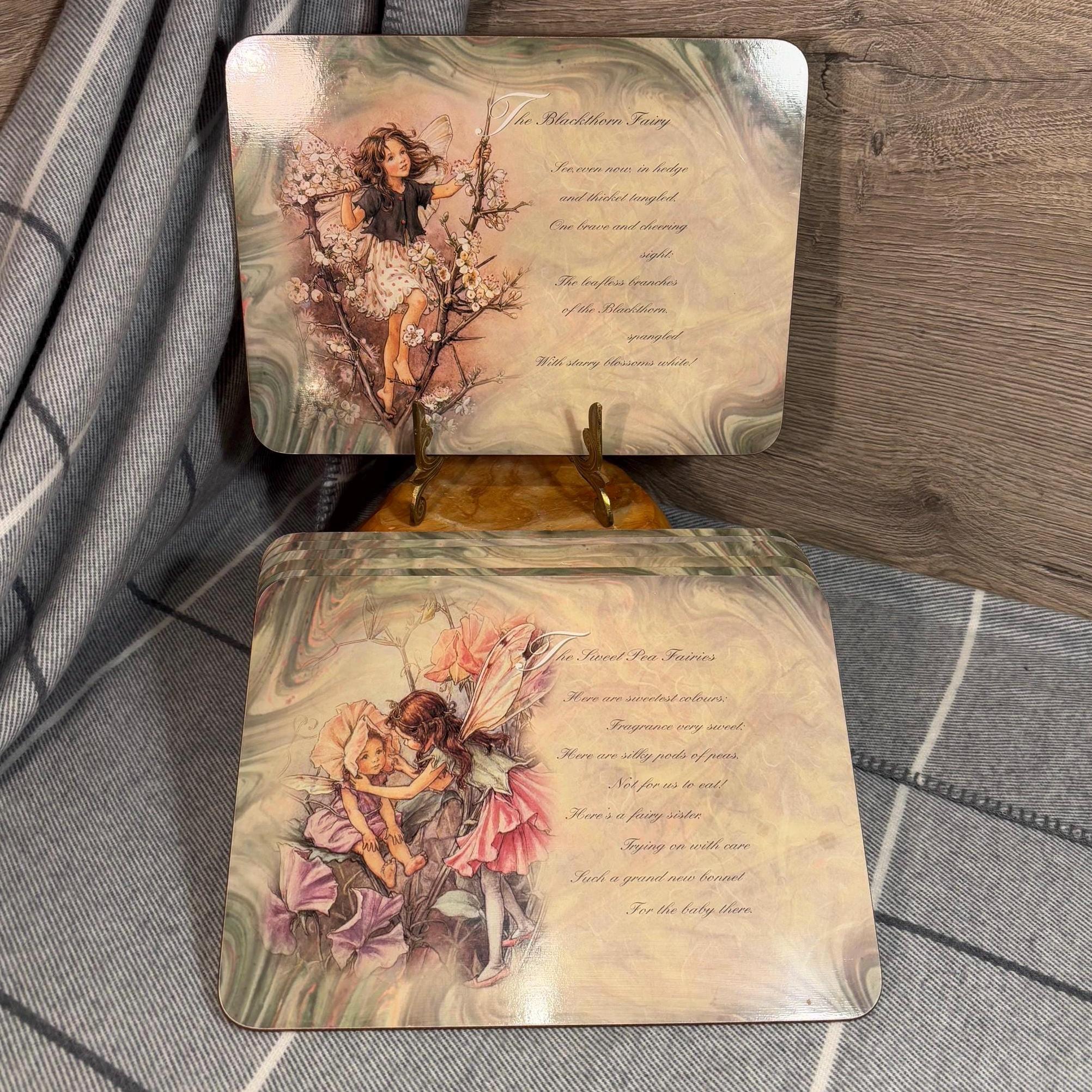 Vintage Jason New Zealand Flower Fairies Placemats- Set of 7