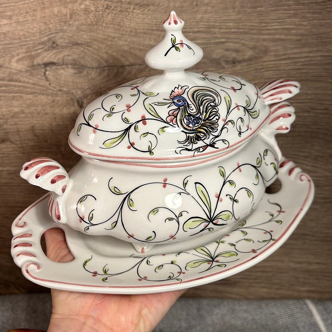 ヴィンテージ ハンドペイント ポルトガル磁器 Anfora Agueda