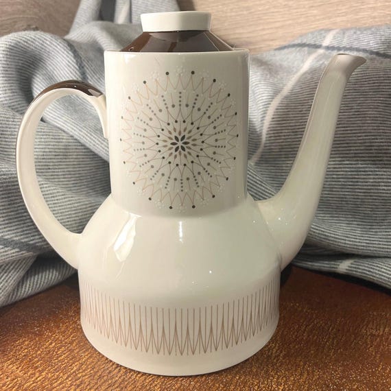 Vintage 1966 Englisch Translucent China Royal Doulton 'Morning Star' Kaffeekanne T.C.1026