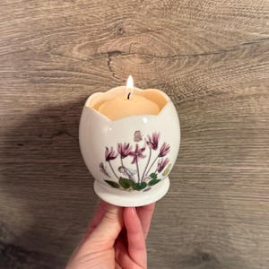 Vintage Portmeirion Botanic Garden Susan Williams-Ellis Ex Votive Candle Holder Empty Pot | Cyclamen Repandum Collectible | Toothbrush Pots