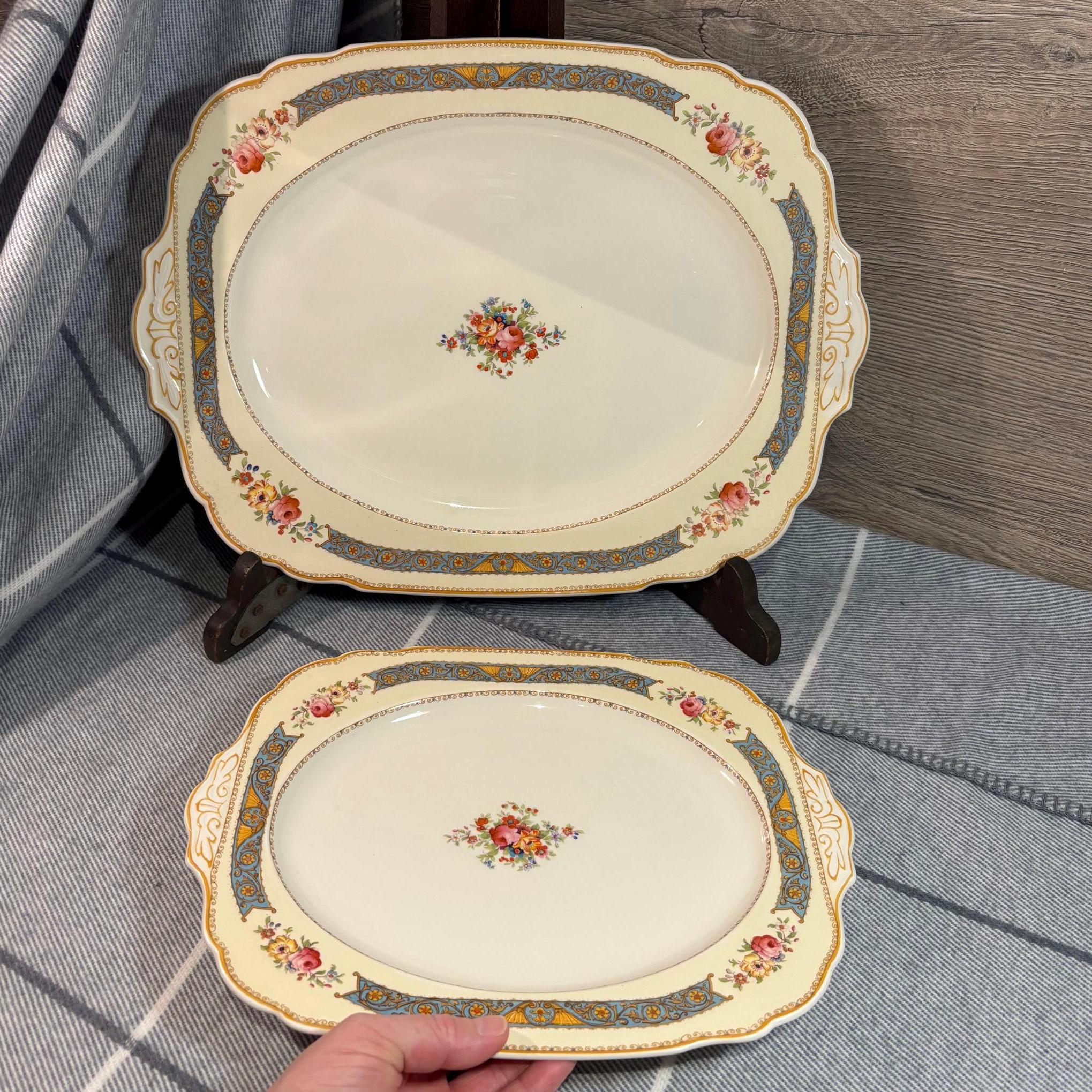 Vintage W H Grindley Windsor Ivory Reg No 737554 England Platters
