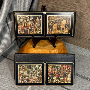 Vintage Lady Clare Benozzo Gozzoli Coasters- Set of 4 in Original