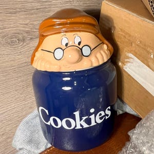 Vintage Tetley Tea Brand New Ceramic Gaffer Cookie Candy Sweet Jar from Wade pottery, England