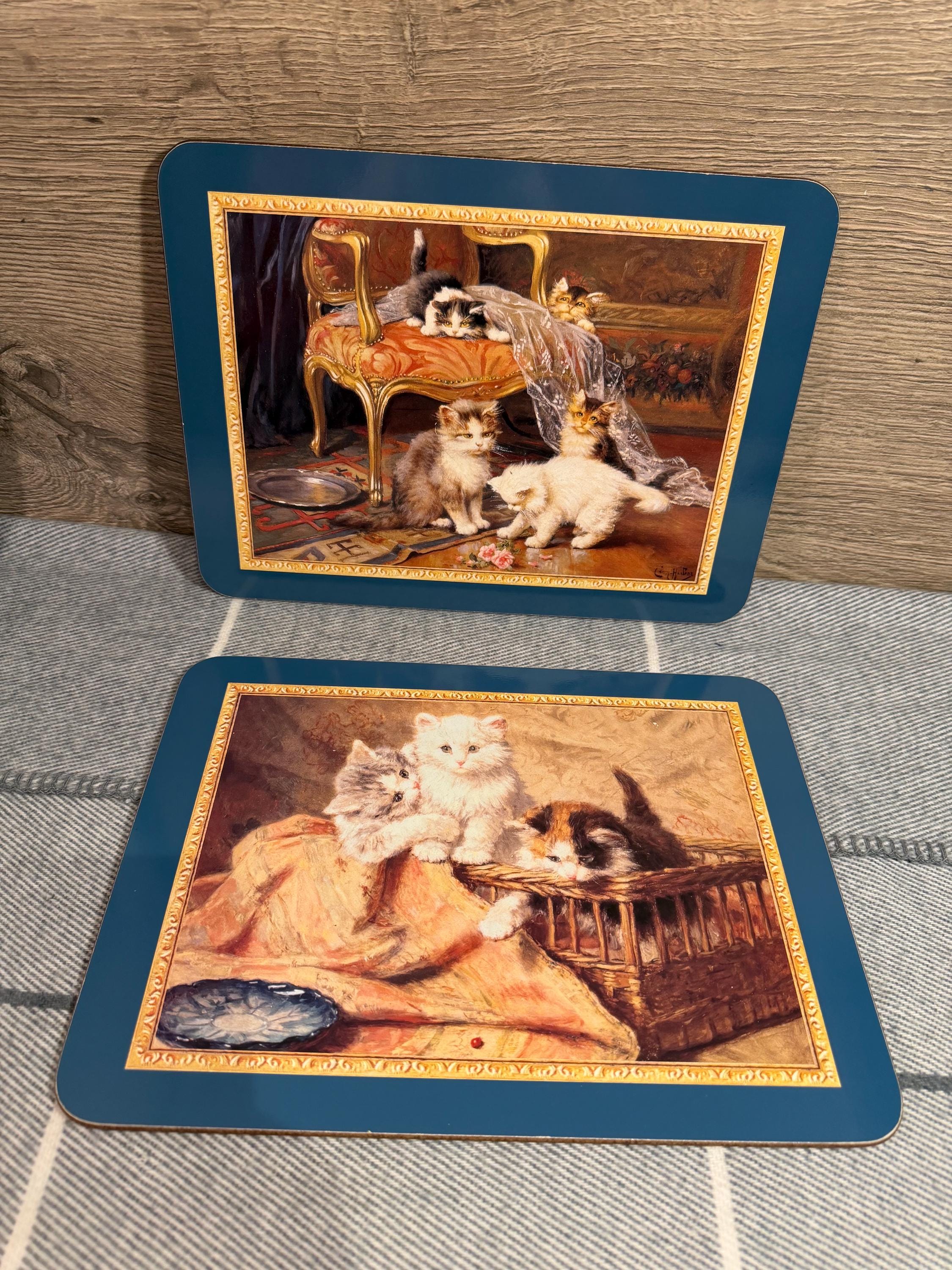 Vintage Nostalgic Cats Jason Mats- Set of 9 Placemats in Original