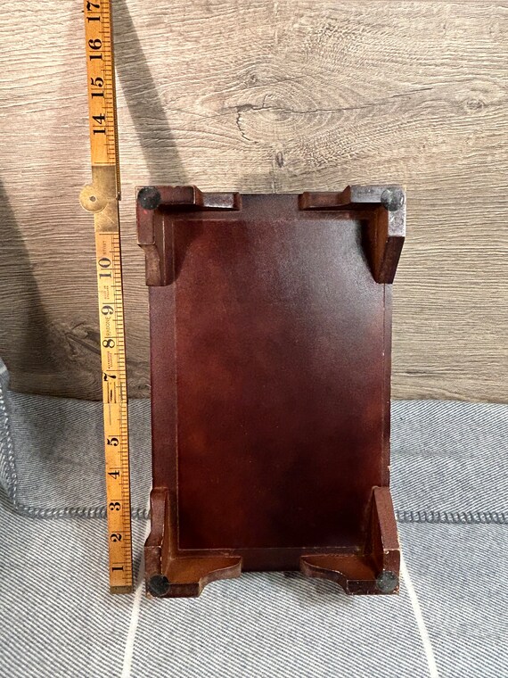 Vintage Large Rectangular Burgundy Colour Jewelle… - image 9