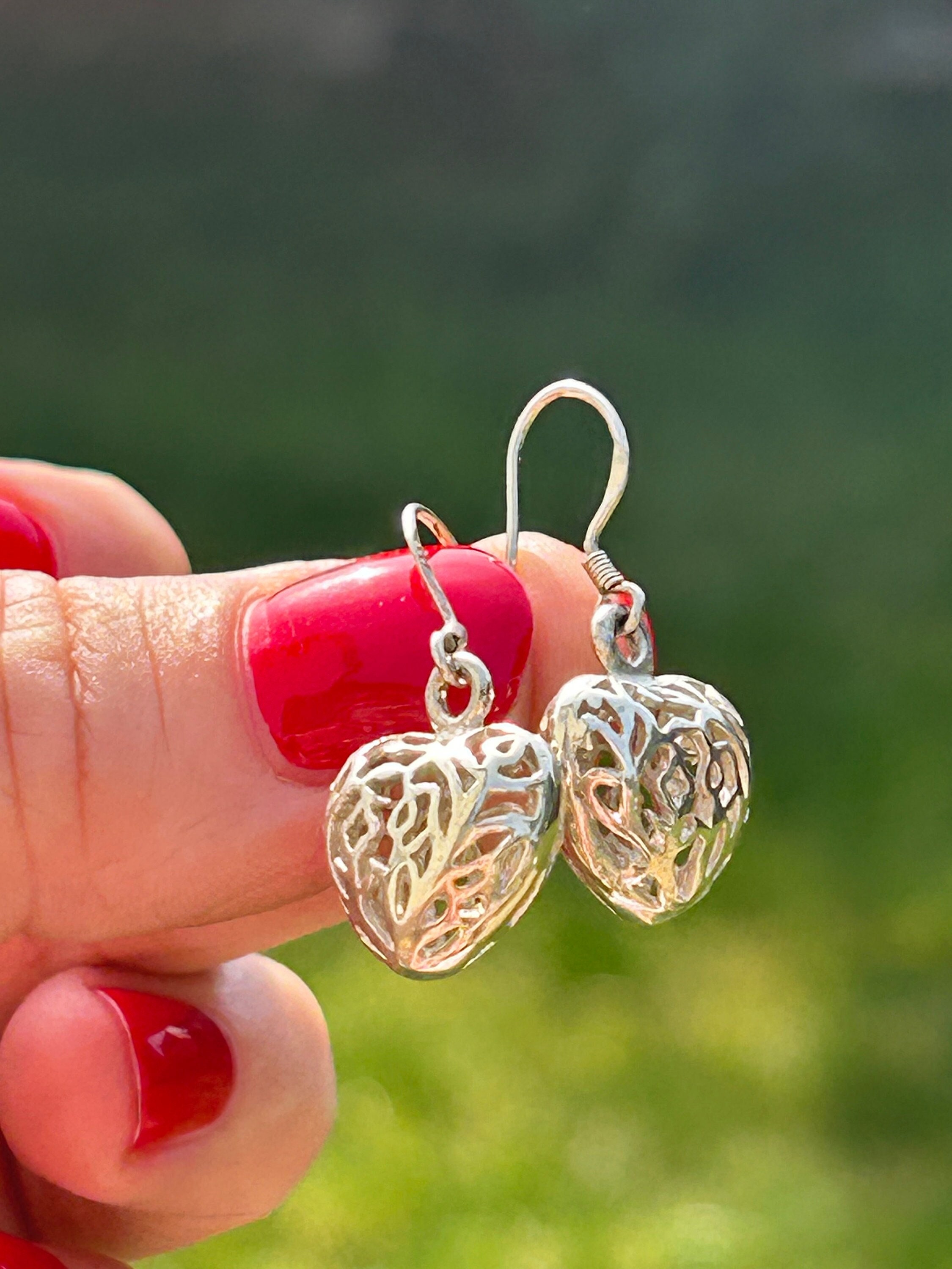 Cerchio Orecchini A Cuore Argento Sterling Orecchini Cerchio A Forma Di