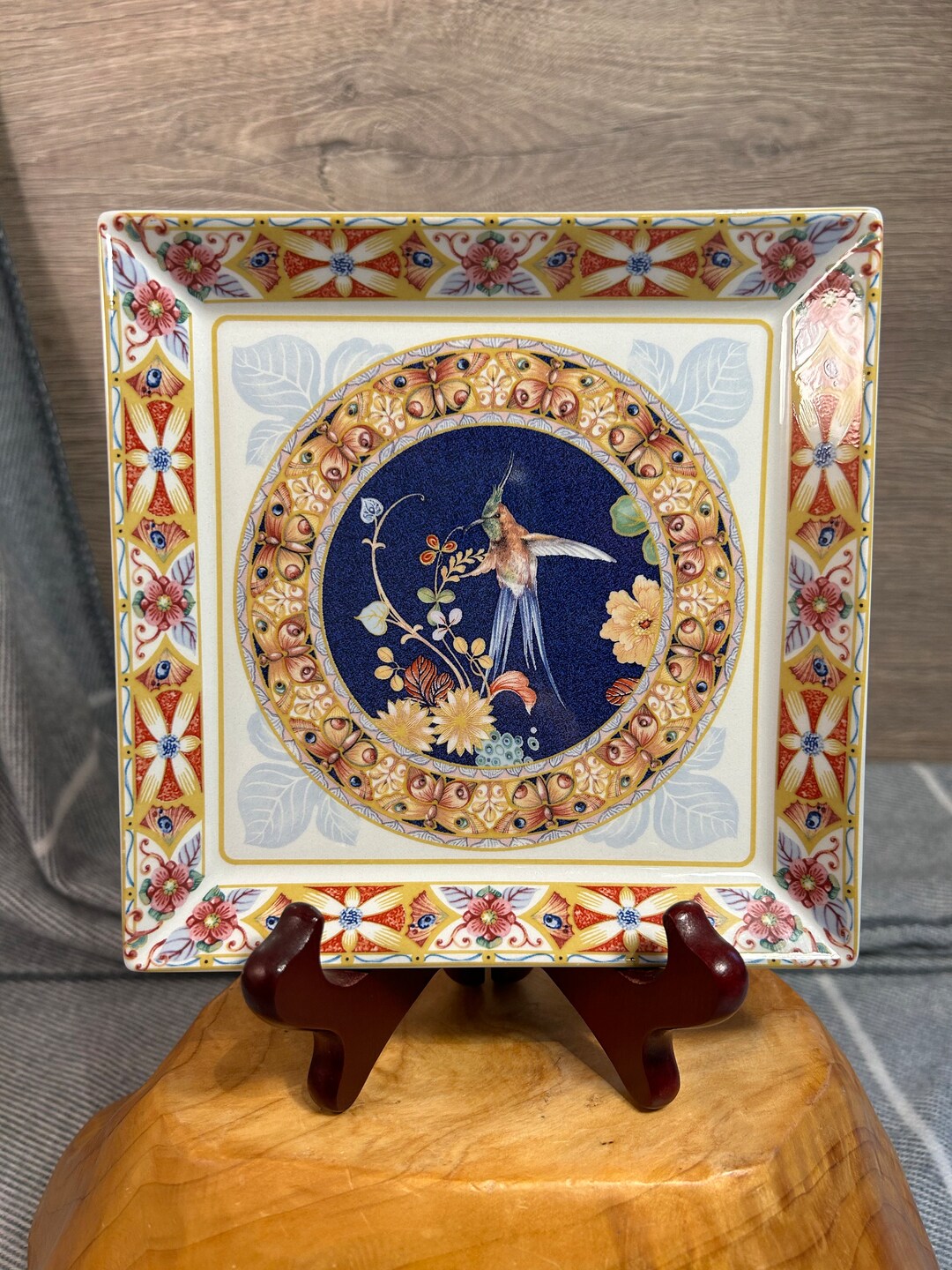 Vintage 1994 Collectible Spode Java Made in England Patterned Square