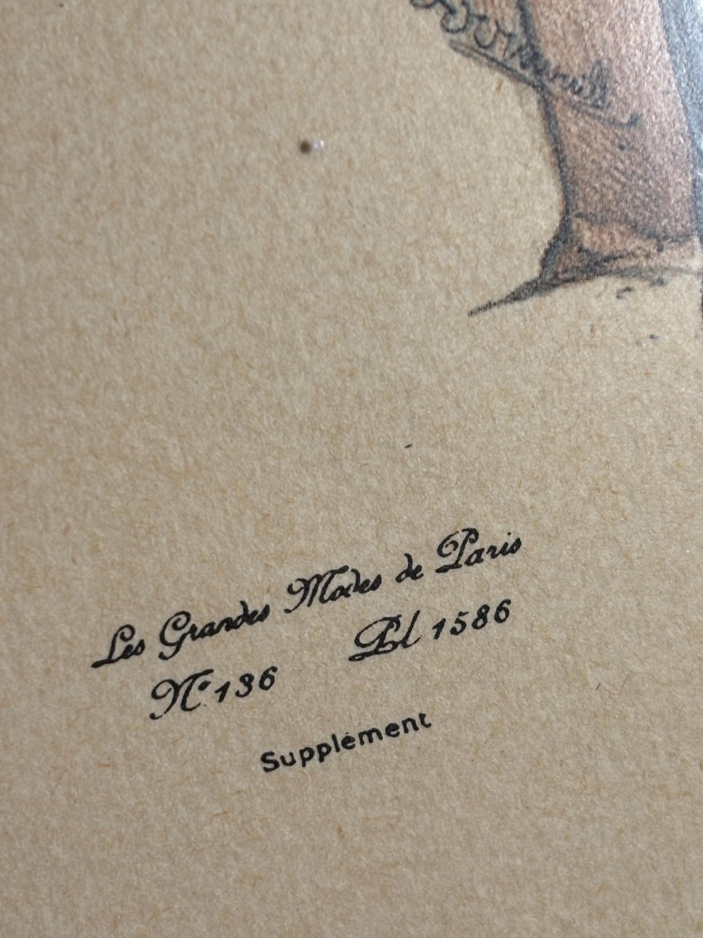 Vintage Les Grandes Modes De Paris Supplément No 136 by Rivain