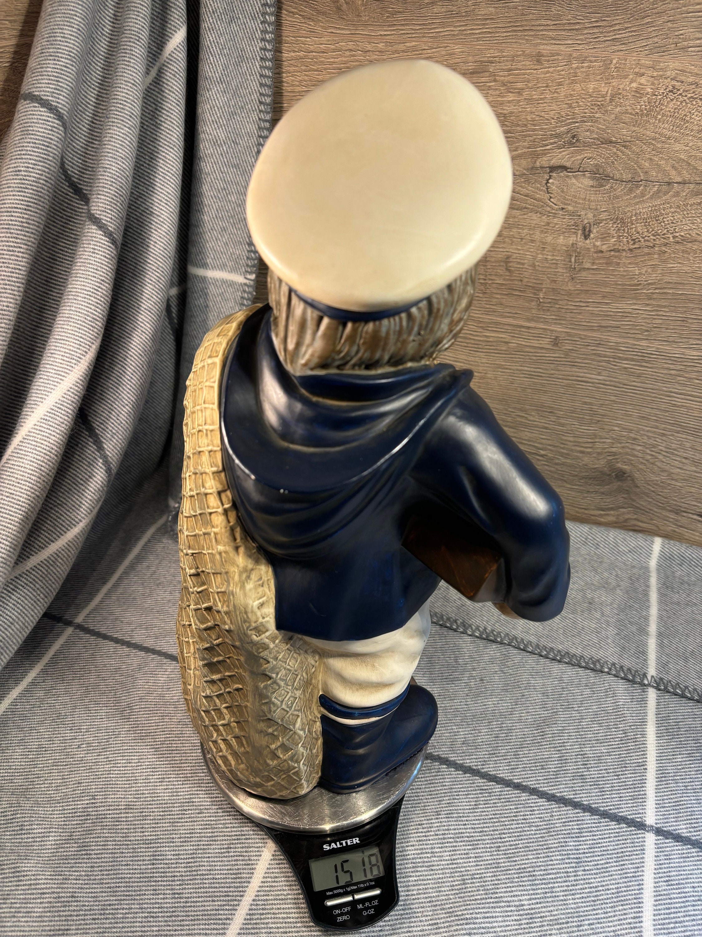 Vintage Large Sailor Fisherman Statue | Big Bushy Beard Boatman