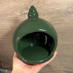 Vintage rond vert traditionnel en grès émaillé Primeware, cochon à sel | BRG British Racing Green Kitchenalia | Rangement pour épices vertes Brunswick