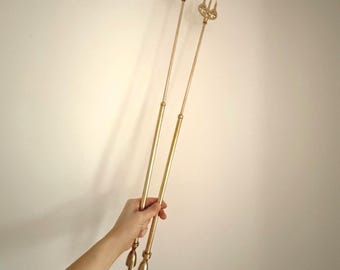 Tenedores telescópicos extensibles de latón macizo vintage para tostar (juego de 2) / Herramientas para tostar malvaviscos al fuego con mango largo / Coleccionable rústico inglés