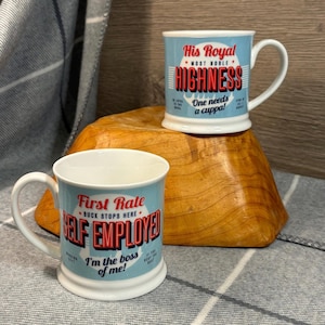 Preloved History and Heraldry Mugs- X2 Sold Separately | American Diner  Style Daily Kitchenalia | Self Employed Mug | His Royal Highness Mug - Etsy  UK