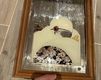 Vintage Vogue 1919 Early February Art Deco Mirror | Winter