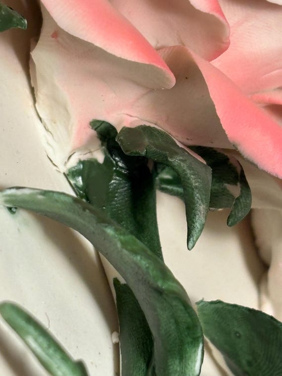 Vintage Roses of Capodimonte Fine Bisque Porcelain Plate | Limited