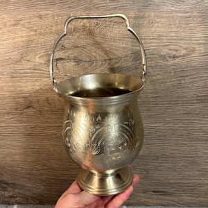 Vintage EPNS verzilverde sierlijk gegraveerde ijsemmer op voetstuk | Benodigdheden voor retro drankentrolley en barwagen | Verzamelobjecten op voet