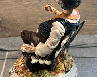 Vintage Collectible Large Capodimonte Porcelain Made in Italy Old