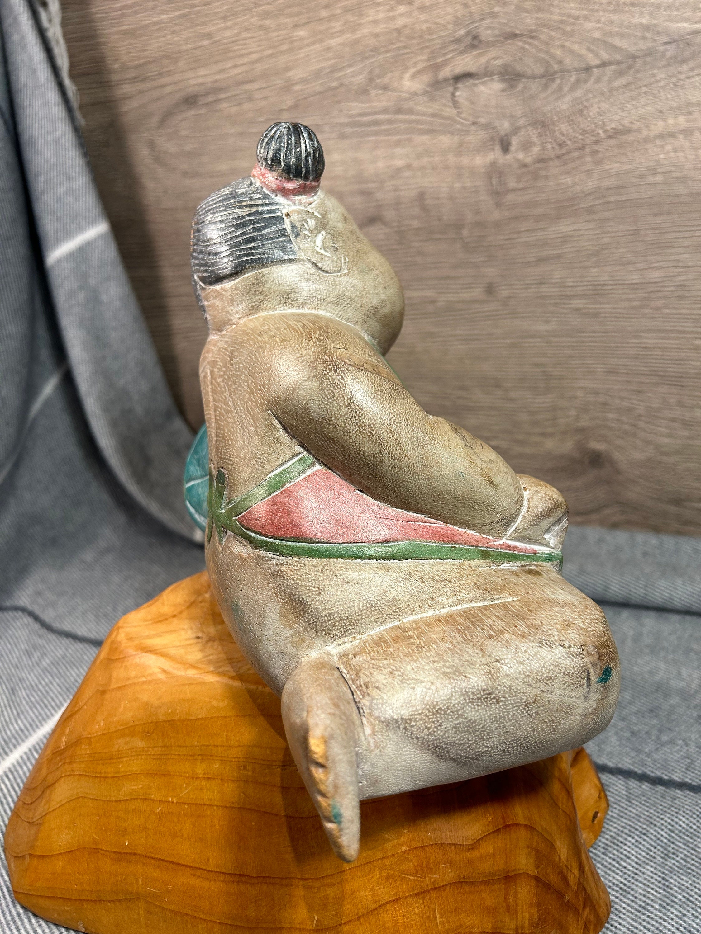 中国時代物 28cm大型鉢 人物画 子供