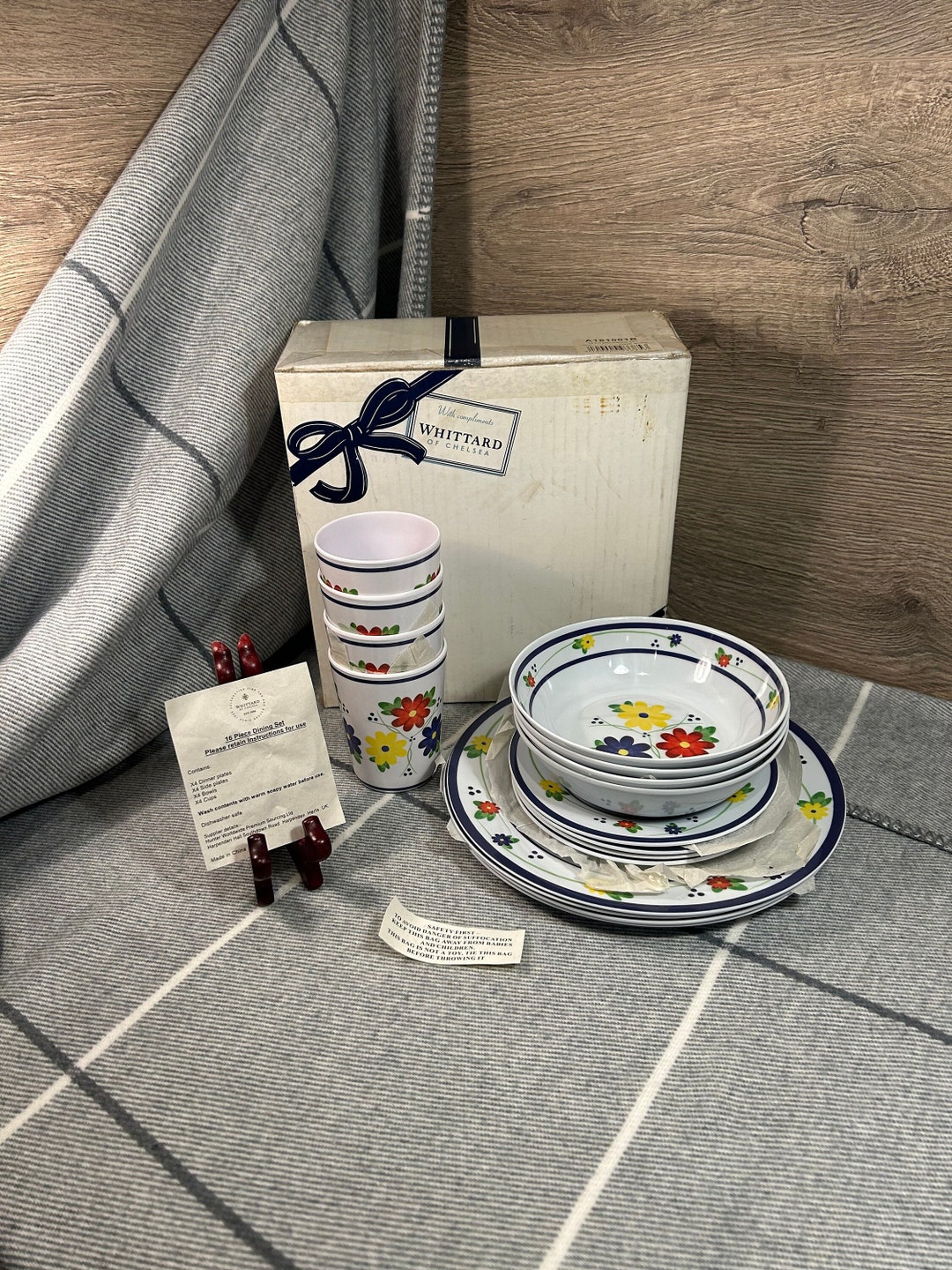 Vintage Whittard of Chelsea Melamine Picnic Travel Camping Set of 16pc Summer BBQ and Beach Plates Bowls and Cups Plastic Kitchenalia Etsy