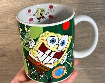 Taza de cerámica coleccionable de Stephen Hillenburg de Bob Esponja de segunda mano de 2010 / Nickelodeon Kitchenalia alemán / Artículos para beber Morning Brew de Alemania