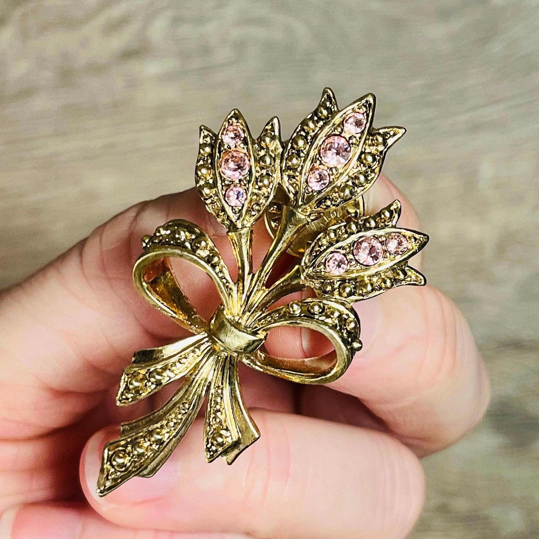 ⚜️Elegant Crystal-Studded Gold Brooch⚜️ Luxury Flower Crystal Brooch main image 3