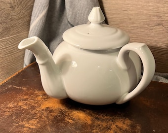 ヴィンテージ フランス製 APILCO セラミックティーポット：ホワイト