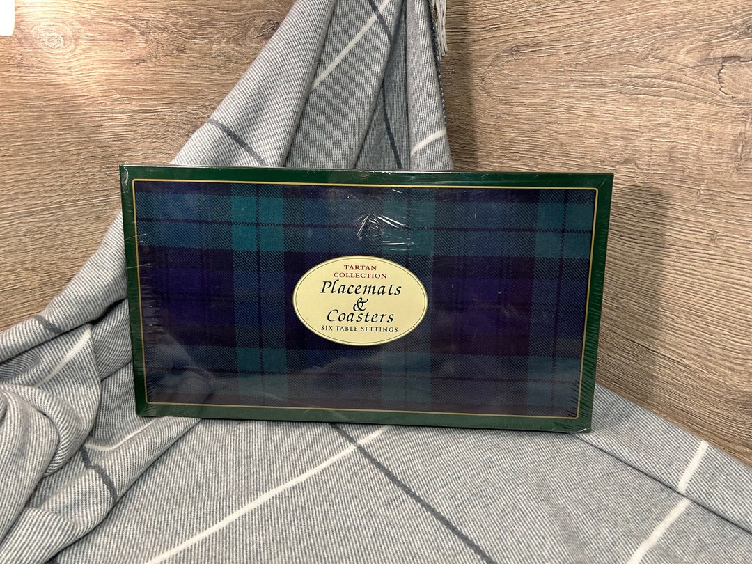Vintage 2000 Robert Frederick Black Watch Tartan Collection Placemats