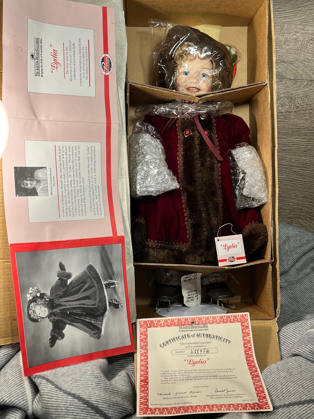 Vintage 1997 the Ashton Drake Galleries lydia Ice Skating Porcelain  Collectors Doll Comes With Original Booklet, Certificate and Box - Etsy  Israel