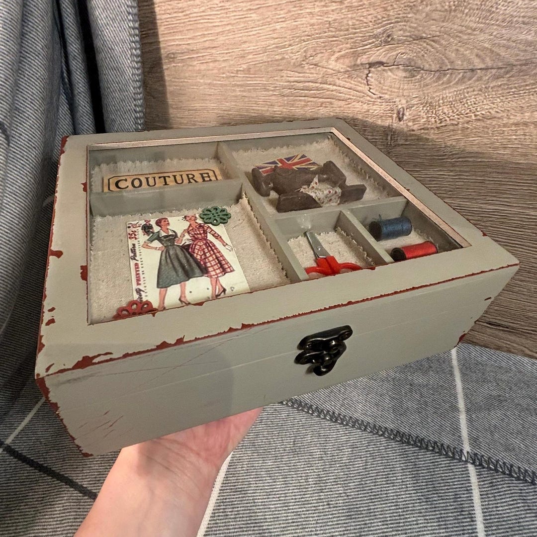 Preloved Vintage Collection Couture Sewing Box | Kitsch Sewing ...