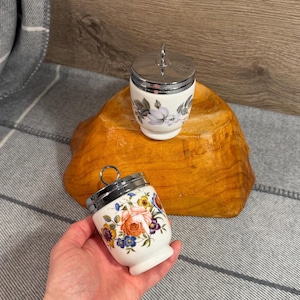 Vintage Royal Worcester Set of 2 Egg Coddlers Made in England | Porcelain Food Containers | Iconic British Kitchenalia | English Collectible