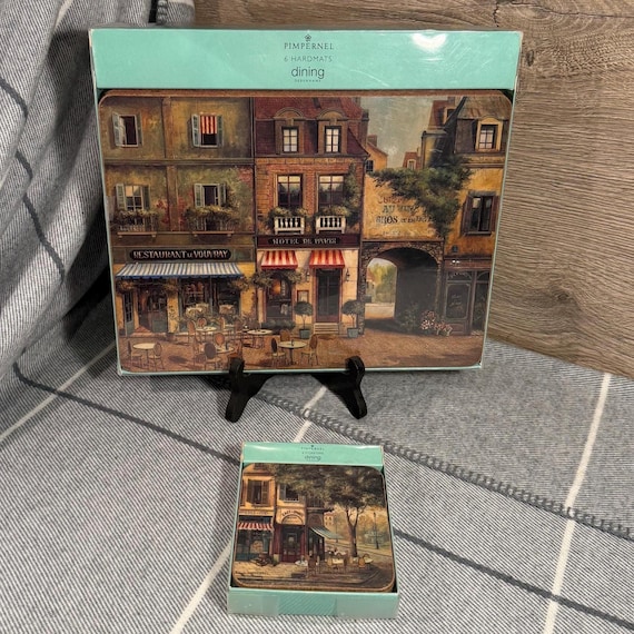 Set Of 5 Pimpernel Parisian France Cafe De Paris Cork Backed Placemats Set Of 5 Pimpernel Parisian France Cafe De Paris Cork Backed Placemats