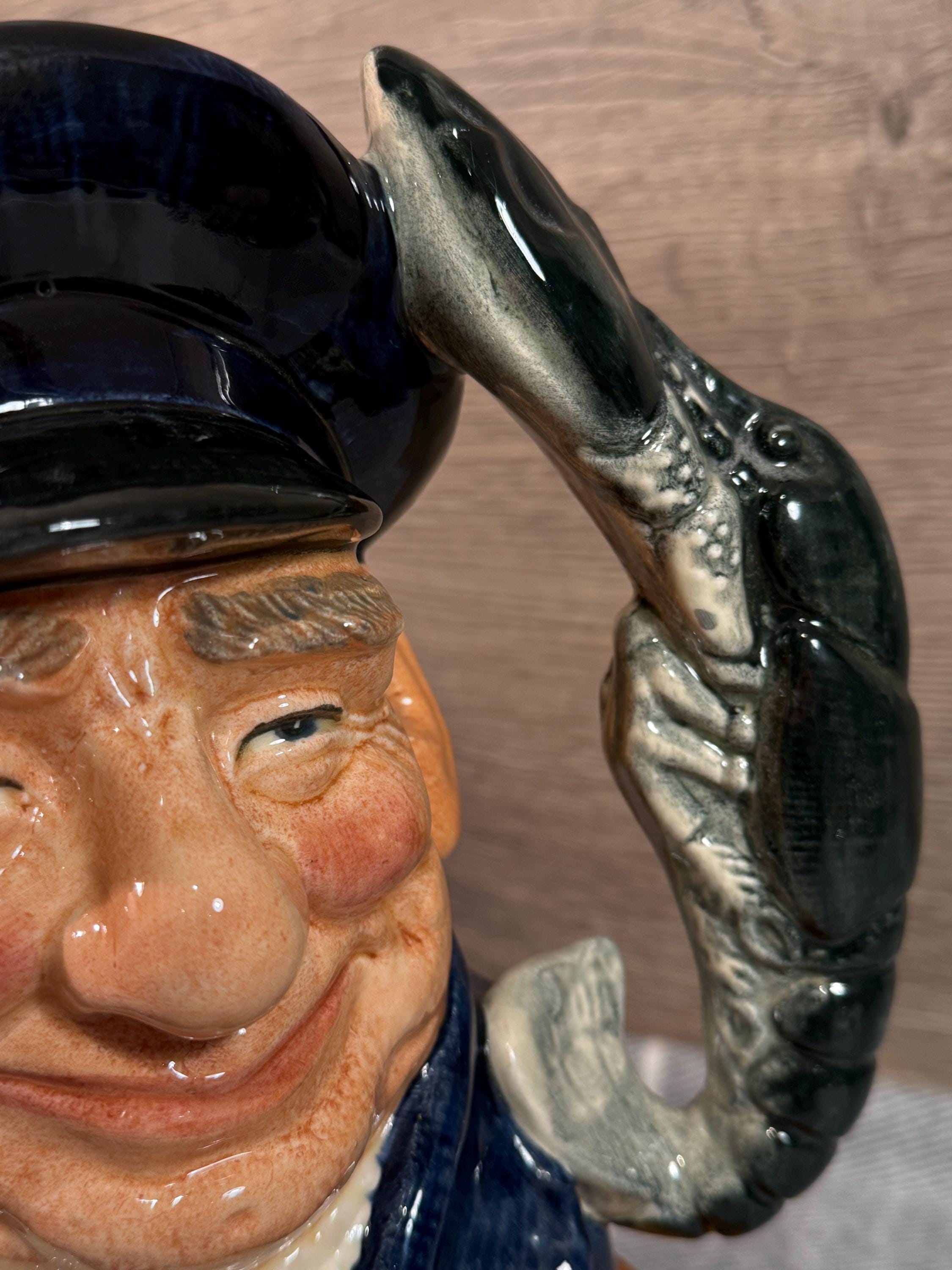Vintage 1967 Lobsterman Royal Doulton Large Toby Character Jug